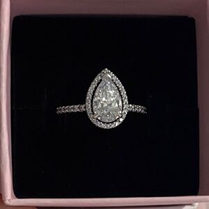 Pandora Sparkling Pear Halo Ring